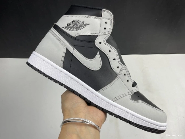 Air 1 High Jordan White Grey Black Smoke Retro Light 555088-035 0812
